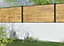 Lame de clôture emboitable décor Chêne en aluminium H.15,7 x l.179,8 cm