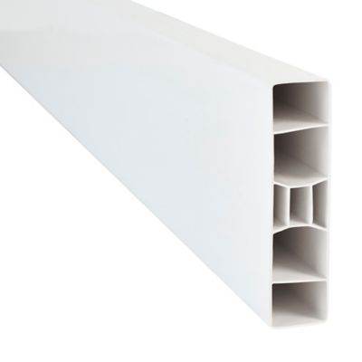 Lame de clôture en PVC blanc L.240 x H.12 cm x ép.30 mm