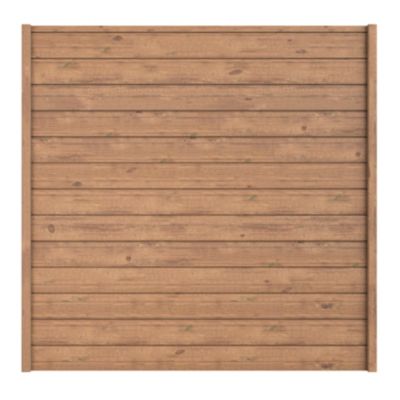 Lame de clôture pleine en bois L.180 x H.14,5 cm x ép.27 mm, Klikstrom Mahoé