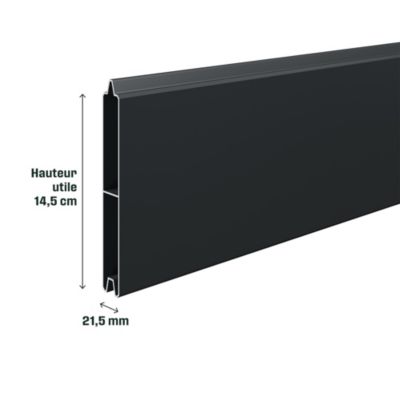Lame de clôture pour pose emboîtée en aluminium gris anthracite RAL ...