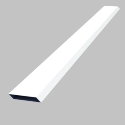 Lame de clôture pour pose en persienne en aluminium blanc RAL 9016, L.145,5 x H.10 cm x ép.15 mm, Belty