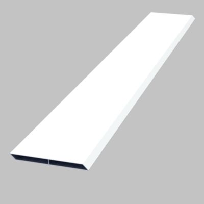 Lame de clôture pour pose en persienne en aluminium blanc RAL 9016, L.145,5 x H.20 cm x ép.15 mm, Belty