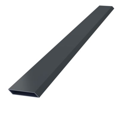 Lame de clôture pour pose en persienne en aluminium gris RAL 7016, L.145,5 x H.10 x ép.15 mm, Belty