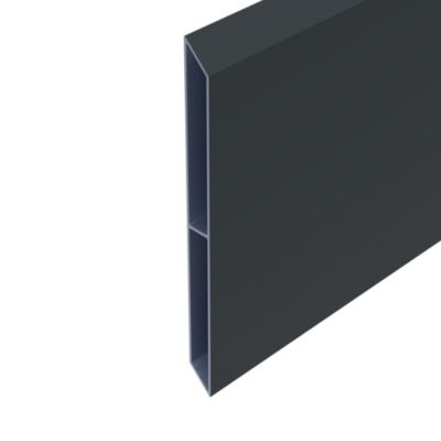 Lame de clôture pour pose en persienne en aluminium gris RAL 7016 L.145,5 x H.20 cm x ép.15 mm, Belty