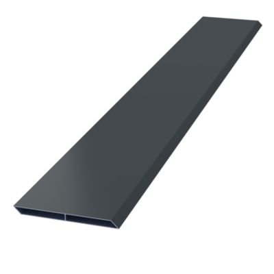 Lame de clôture pour pose en persienne en aluminium gris RAL 7016 L.145,5 x H.20 cm x ép.15 mm, Belty