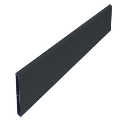 Lame de clôture pour pose en persienne en aluminium gris RAL 7016 L.145,5 x H.20 cm x ép.15 mm, Belty