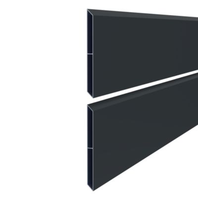 Lame de clôture pour pose en persienne en aluminium gris RAL 7016 L.145,5 x H.20 cm x ép.15 mm, Belty