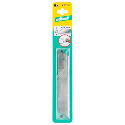 Lame de couteau Wolfcraft 18mm, 5 pièces