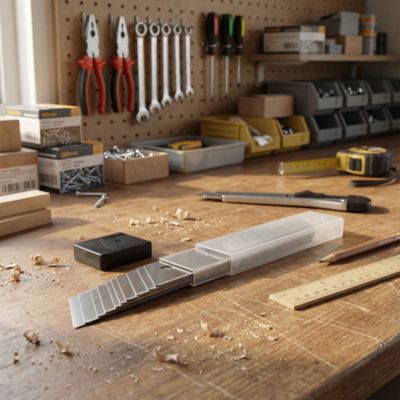 Lame de cutter vendue par 10 en acier largeur 18 mm
