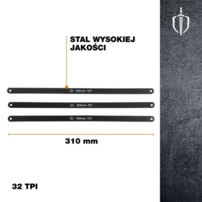 Lame de scie à métaux Magnusson 18, 24, 32 dents - 3 pièces