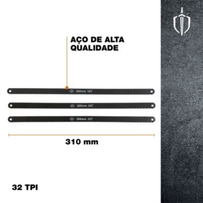 Lame de scie à métaux Magnusson 18, 24, 32 dents - 3 pièces
