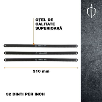 Lame de scie à métaux Magnusson 18, 24, 32 dents - 3 pièces