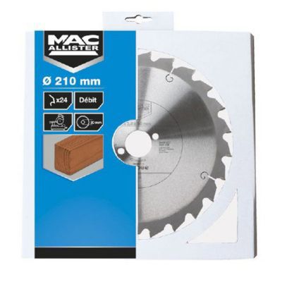 lame de scie circulaire 210 x 30 mm mac allister 24 dents castorama