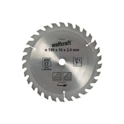 Lame de scie circulaire au carbure 140 x 12,75 mm 18 dents 2,4 mm - Wolfcraft 6731000