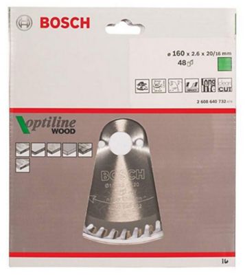 Lame De Scie Circulaire Bosch O160x20 16mm X 2 6mm 48 Dents Castorama