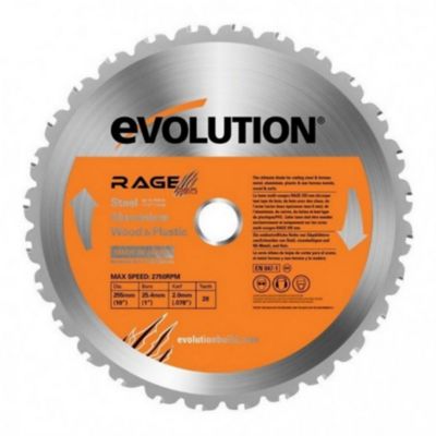 Lame de scie circulaire multimatériaux Evolution ø210x25.4mm 20 dents