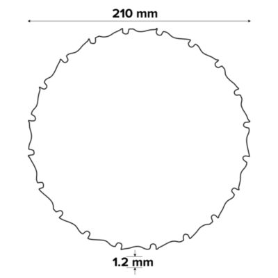 Lame de scie circulaire multimatériaux Evolution ø210x25.4mm 20 dents