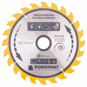 Lame de scie circulaire pour bois en carbure diam 210x30 mm       24 dents