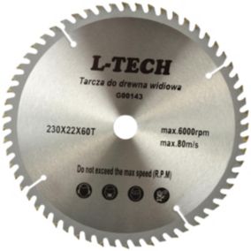 Lame de scie circulaire TCT pour bois       diam230x22 60 dents
