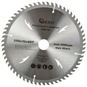 Lame de scie circulaire TCT pour bois       diam250x32 60 dents