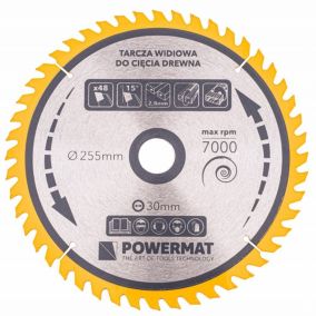 Lame de scie circulaire universelle pour bois diam 255 x 30 mm       48 dents