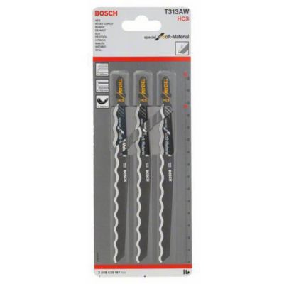 Lame de scie sauteuse 152 mm T 313 AW, lot de 3 lames Special for Soft Material