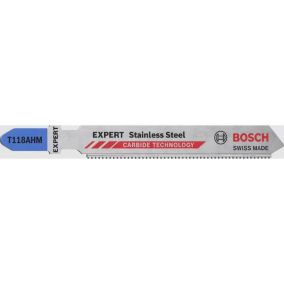 Lame de scie sauteuse Expert T 118 AHM for Stainless Steel pack de 03 - BOSCH - 2608900561