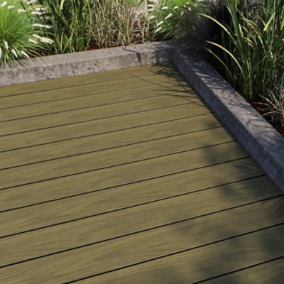 Lame de terrasse composite Areto coloris chêne L.200 x l.11,8 cm