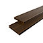 Lame de terrasse composite chocolat Neva Klikstrom L. 220 cm x l. 14,5 cm
