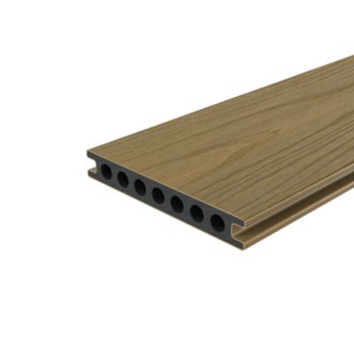 Lame de terrasse composite coloris chêne Neva Premium Klikstrom L.220 x l.14,5 cm