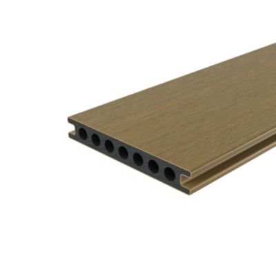 Lame de terrasse composite coloris chêne Neva Premium Klikstrom L.220 x l.14,5 cm