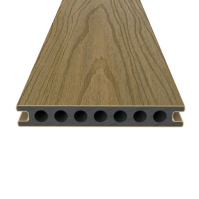 Lame de terrasse composite coloris chêne Neva Premium Klikstrom L.220 x l.14,5 cm
