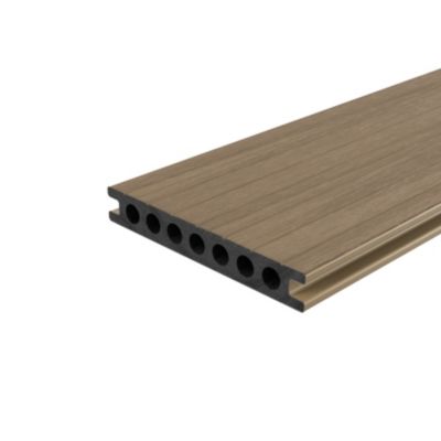 Lame de terrasse composite marron Neva Premium Klikstrom L.220 x l.14,5 cm