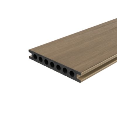 Lame de terrasse composite marron Neva Premium Klikstrom L.220 x l.14,5 cm