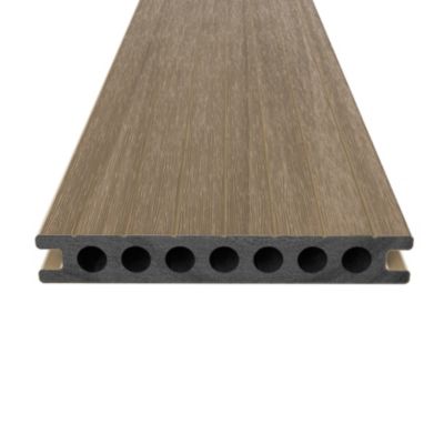 Lame de terrasse composite marron Neva Premium Klikstrom L.220 x l.14,5 cm