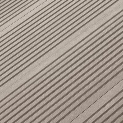 Lame de terrasse composite taupe Neva Klikstrom L. 220 cm x l. 14,5 cm, ép.21 mm
