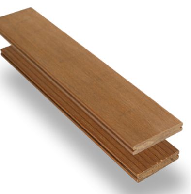 Lame de terrasse en BAMBOU 20x137 mm 1er choix, finition lisse, durable et résistante aux intempéries couleur Ambre