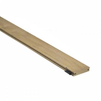 Lame de terrasse en bois exotique itauba 21x100 gamme Cap Ferret très durable classe 5 - Longueur de lame : 1550 mm