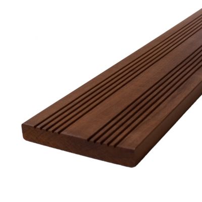 Lame de terrasse en bois exotique Massaranduba L.245 x l.14,5 x ép.2,1 cm
