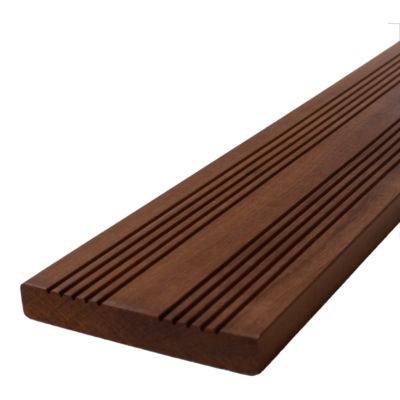 Lame de terrasse en bois exotique Massaranduba L.245 x l.14,5 x ép.2,1 cm