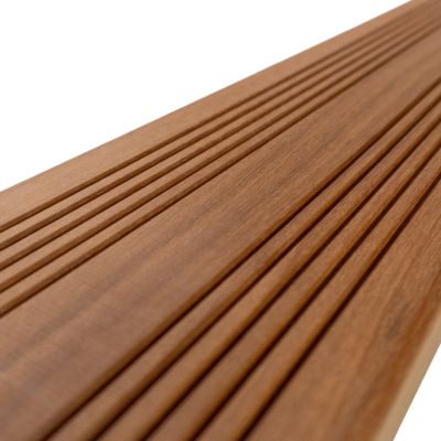Lame de terrasse en bois exotique Massaranduba L.245 x l.14,5 x ép.2,1 cm