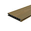 Lame de terrasse en composite Neva premium effet bois chêne L.220 x l.14,5 cm