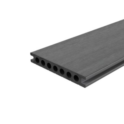 Lame de terrasse en composite Neva premium gris L.220 x l.14,5 cm