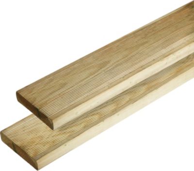 Lame de terrasse en pin Don L.240 cm x l.9,5 x ép. 2 cm