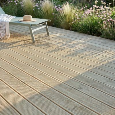 Lame de terrasse en pin Don L.240 x l.9.5 x ép.2 cm