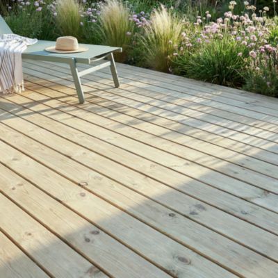 Lame de terrasse en pin Don L.240 x l.9.5 x ép.2 cm