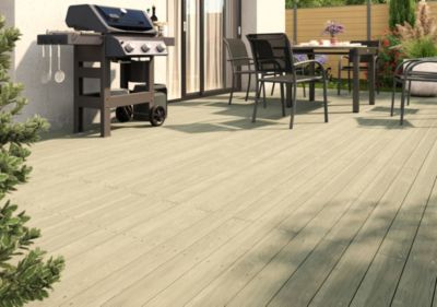 Lame de terrasse en pin Don L.240 x l.9.5 x ép.2 cm