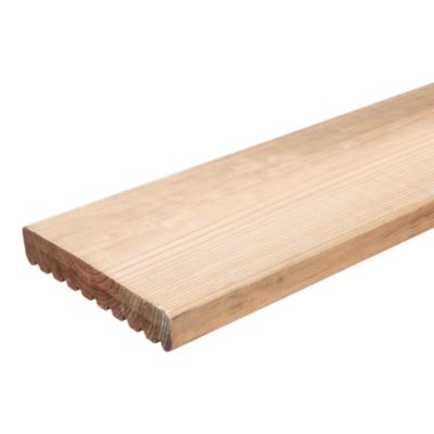 Lame de terrasse en pin marron L.360 x l.14,4 x ép. 2,4 cm