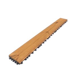 Lame de terrasse en pin thermo-chauffée Smartdeck L.120 x l.15 cm, ép.25 mm