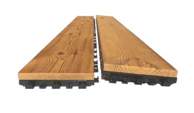 Lame de terrasse en pin thermo-chauffée Smartdeck L.120 x l.15 cm, ép.25 mm